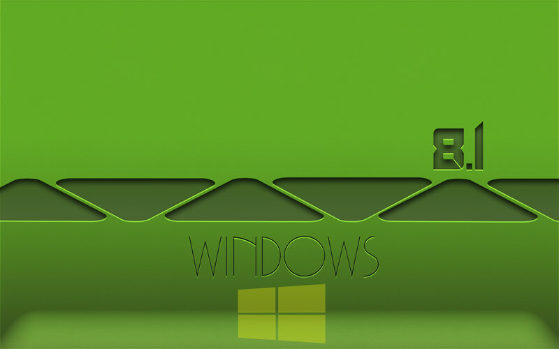 Windows 8.1 Logo — Green, Minimalist
