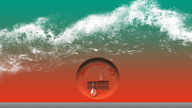 Windows 8.1 Logo — Red, Dramatic