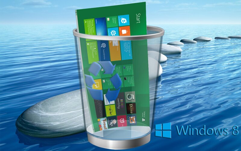 Windows 8 Interface in Trash Can