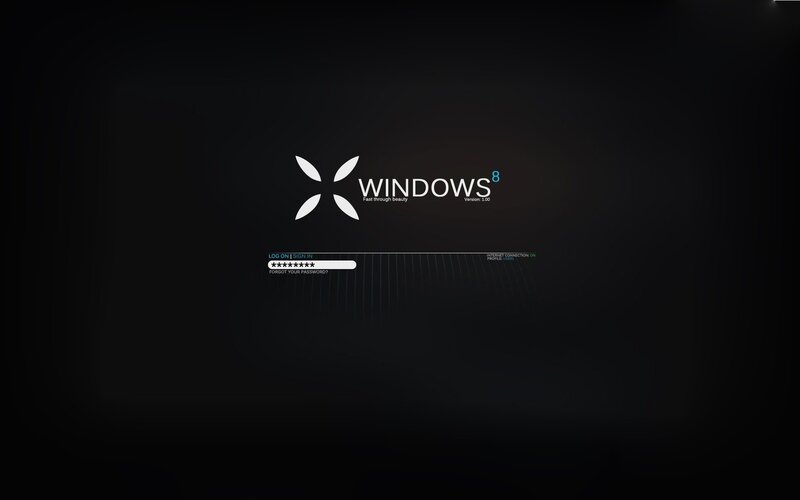 Windows 8 login screen