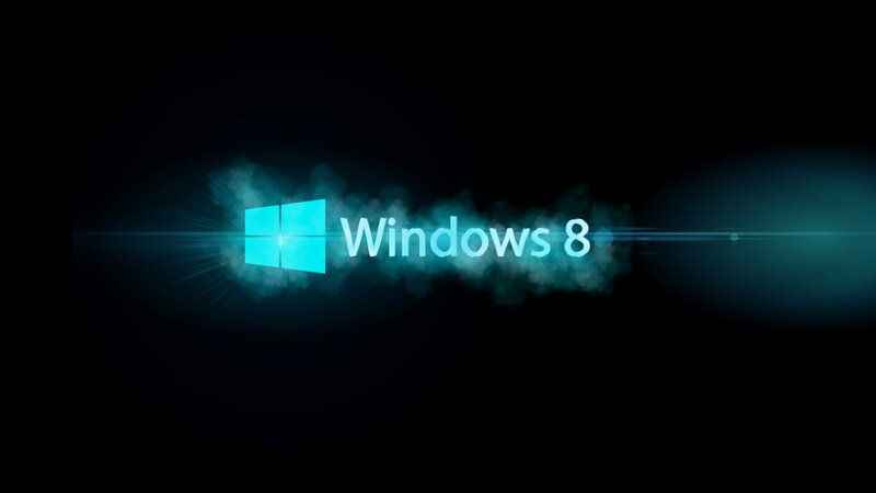 Windows 8 Logo — Black, Dramatic, Digital Art, Text, Smoke