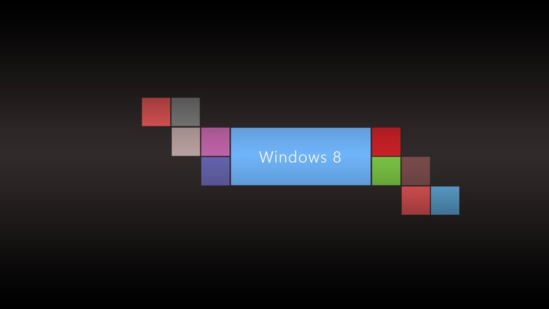 Windows 8 Logo — Black, Minimalist