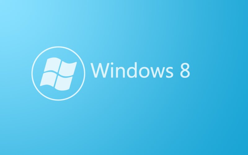 Windows 8 Logo — Blue, Clean, Modern, Vector Art, Text, White