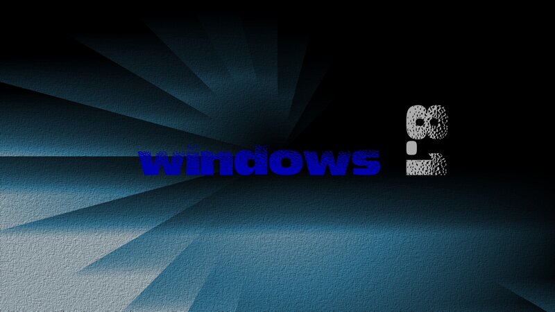 Windows 8 Logo — Blue, Dark, Digital Art