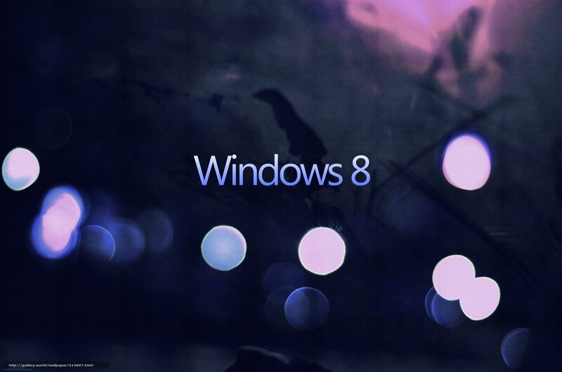 Windows 8 Logo — Blue, Dark, Night