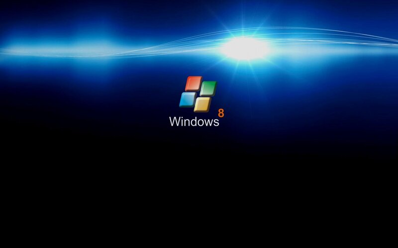 Windows 8 Logo — Blue, Dramatic, Digital Art