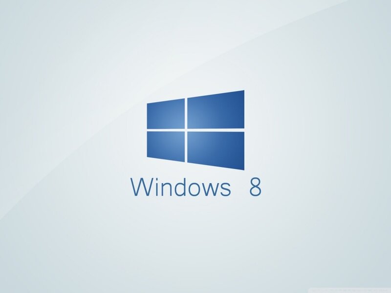 Windows 8 Logo — Blue, Minimalist, Vector Art, Text