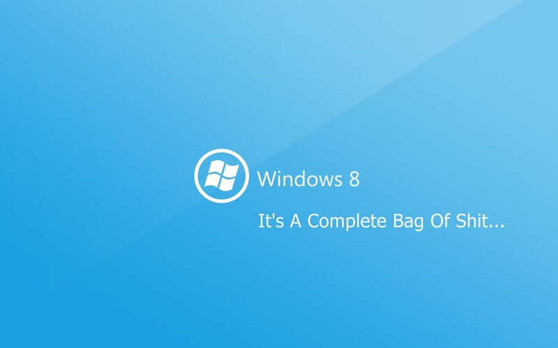 Windows 8 Logo — Blue, Neutral, Digital Art, Text
