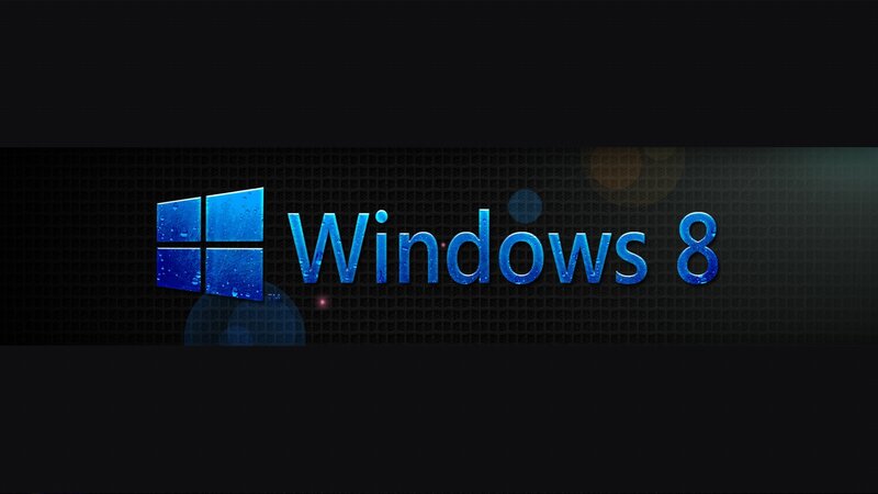 Windows 8 Logo — Blue, Technological, Digital Art, Text, Black