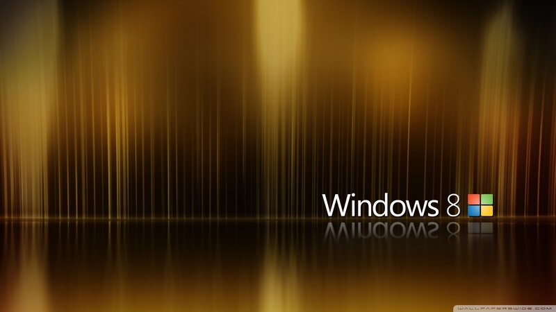 Windows 8 Logo — Gold, Dramatic, Digital Art
