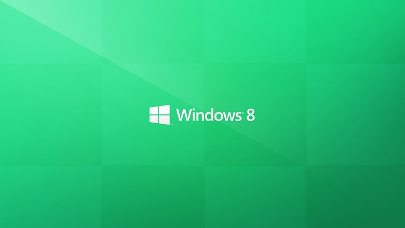 Windows 8 Logo — Green, Minimalist, Digital Art, Windows 8