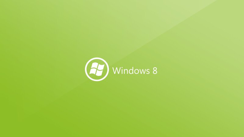 Windows 8 Logo — Green, Neutral, Minimalist