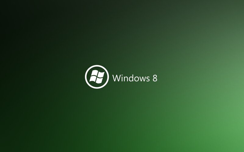 Windows 8 Logo — Green, Neutral, Minimalist, White
