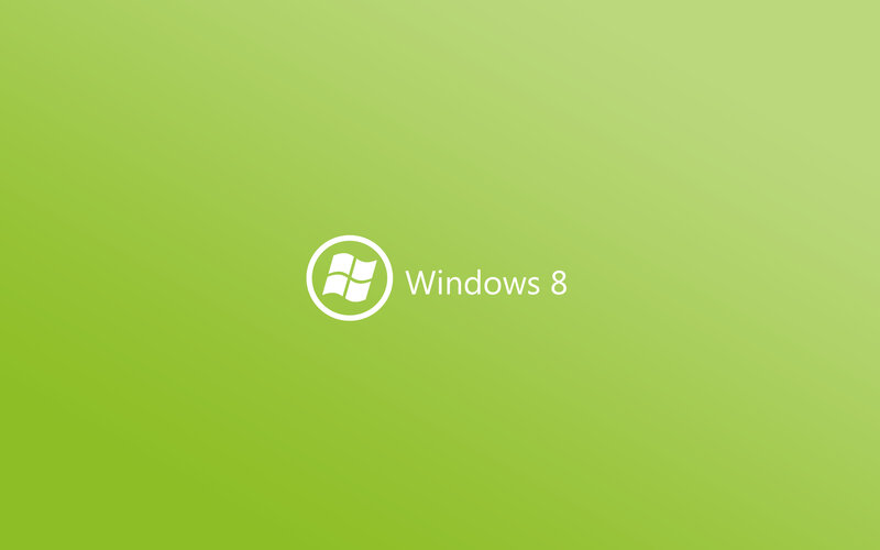 Windows 8 Logo — Green, Text