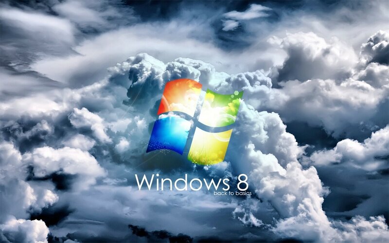 Windows 8 Logo in Clouds