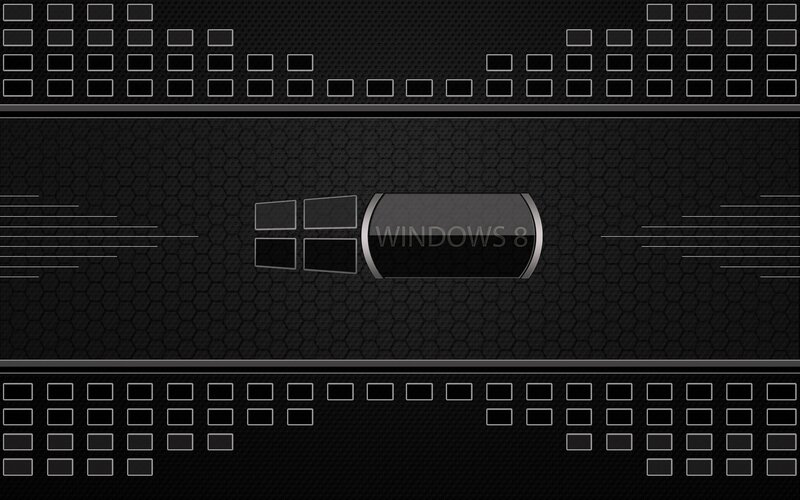 Windows 8 logo on black background