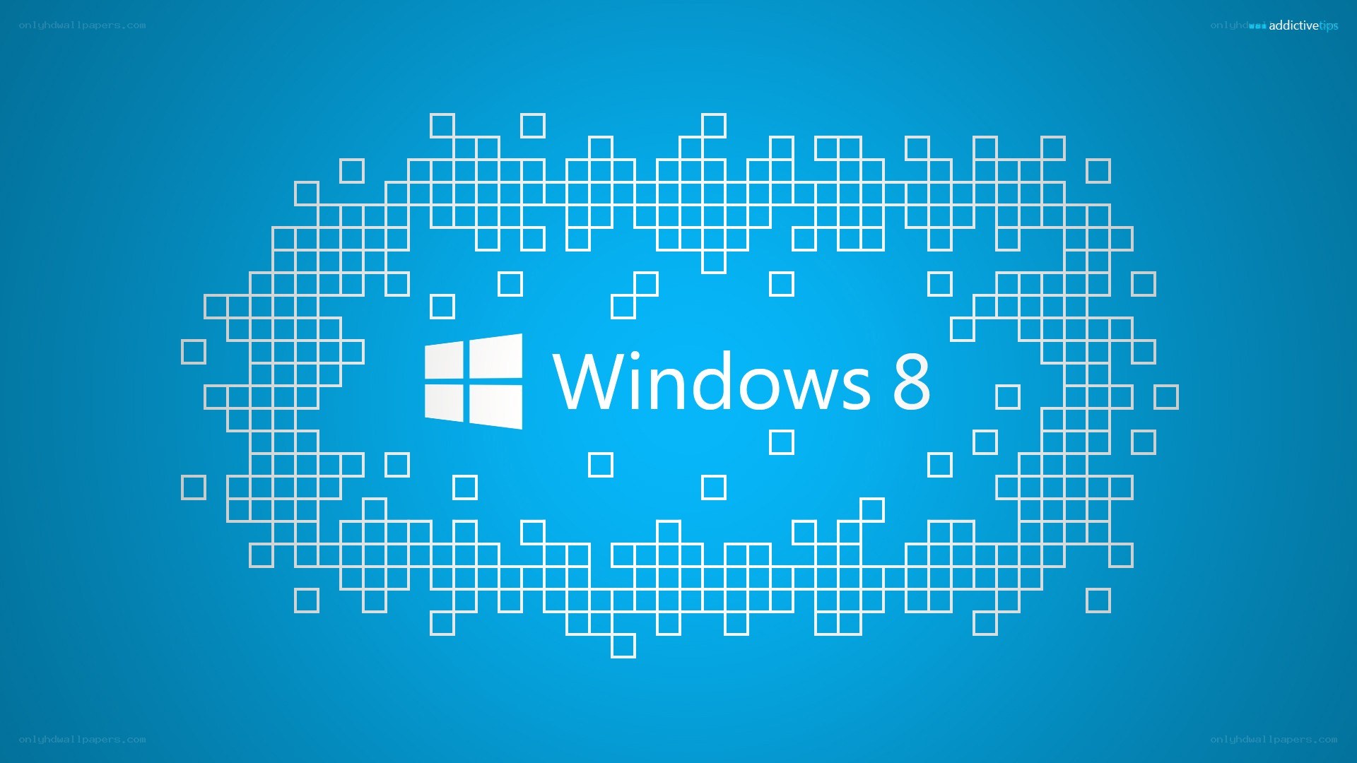 Windows 8 logo on blue