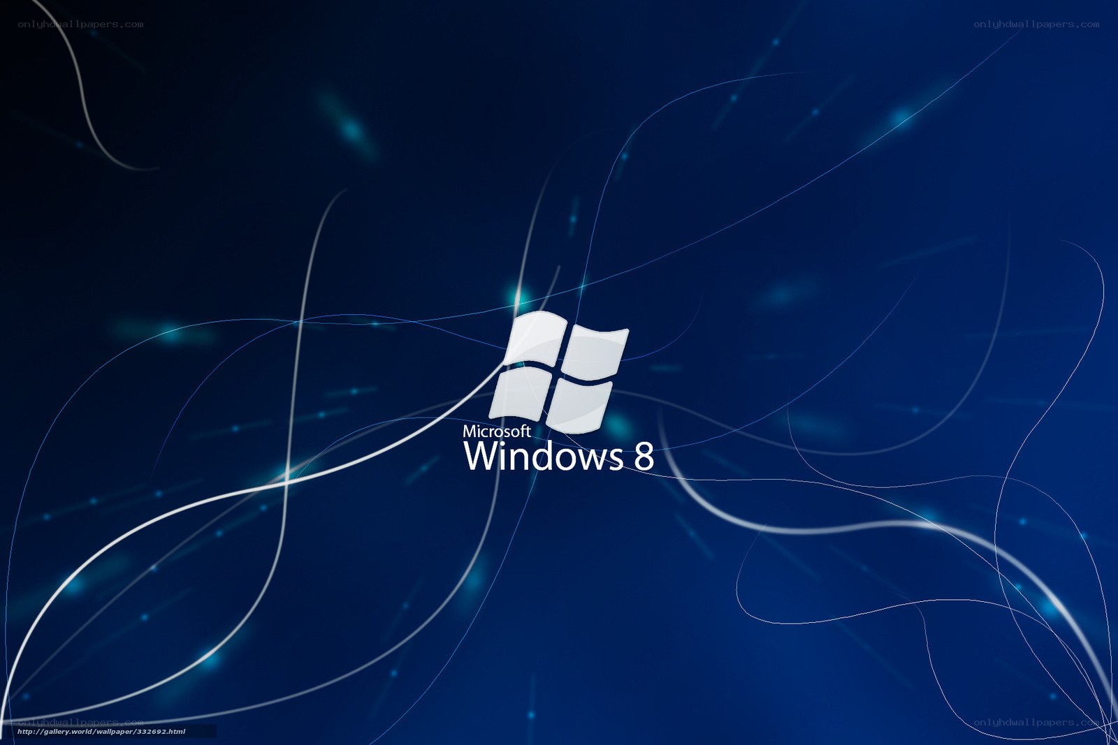 Windows 8 logo on blue background