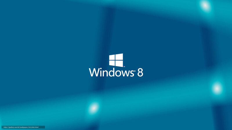 Windows 8 logo on blue background