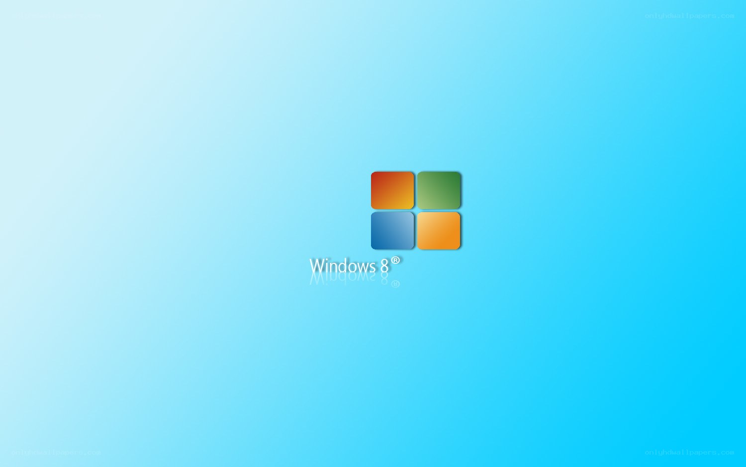 Windows 8 logo on blue background