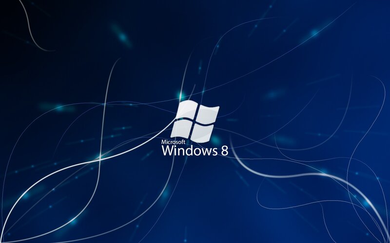 Windows 8 logo on blue background