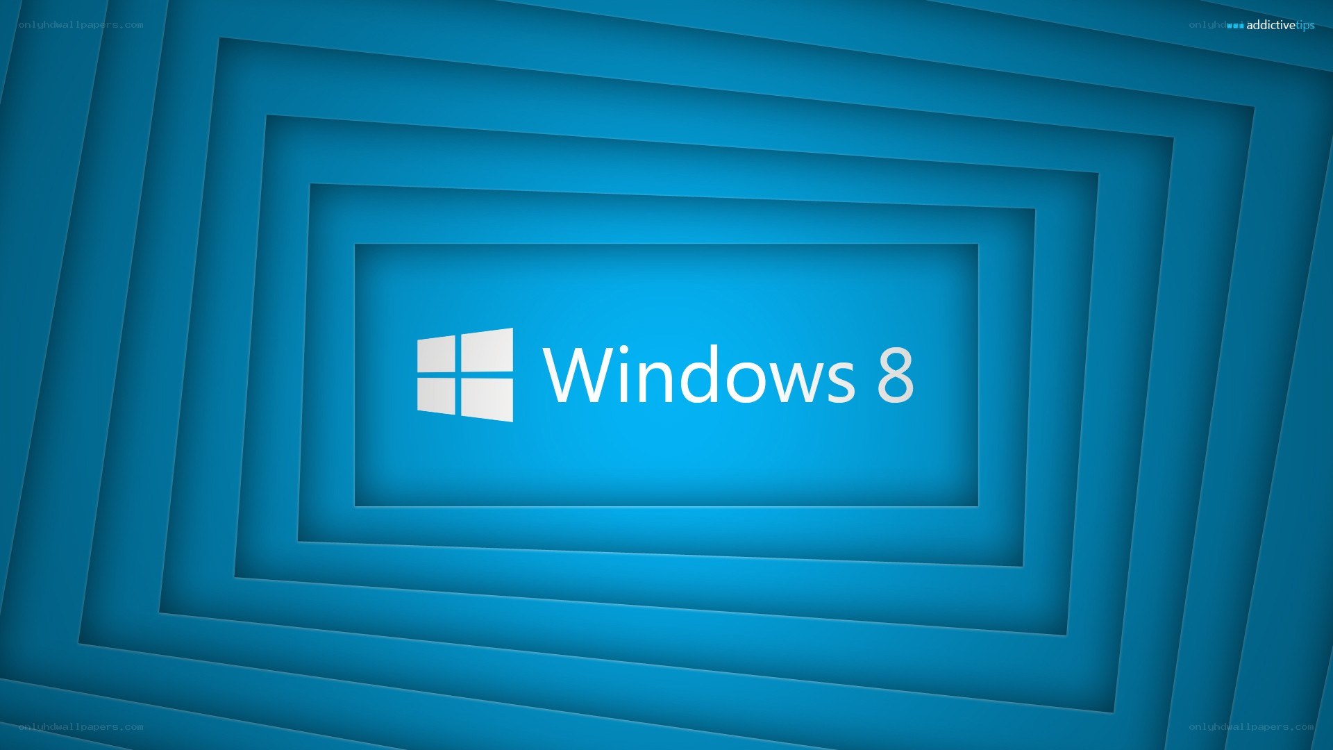 Windows 8 logo on blue background