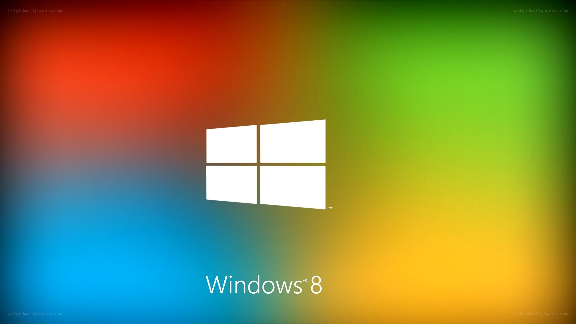 Windows 8 logo on colorful background