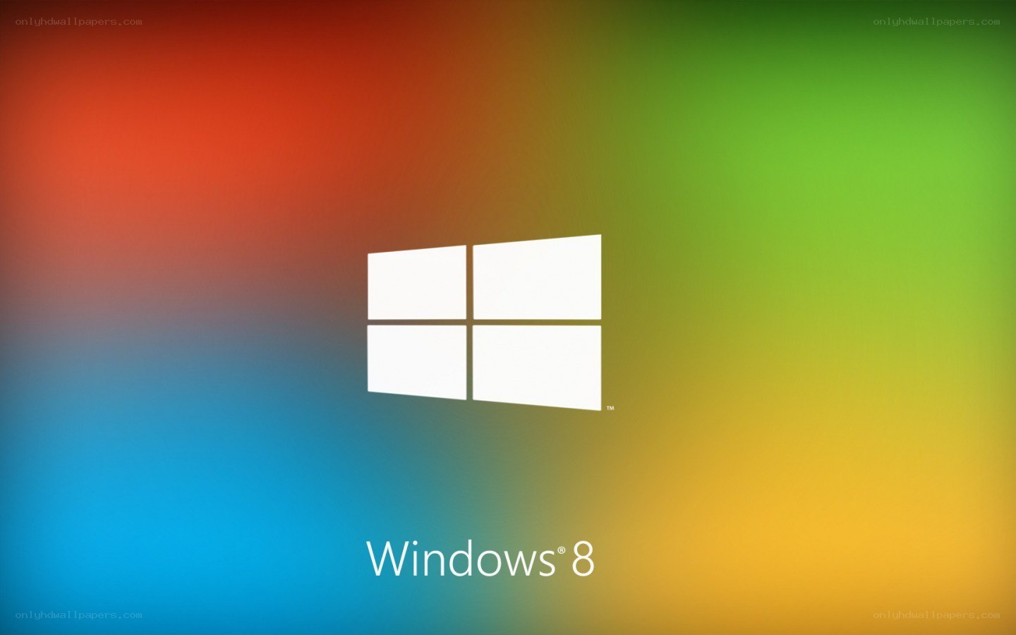 Windows 8 logo on colorful background