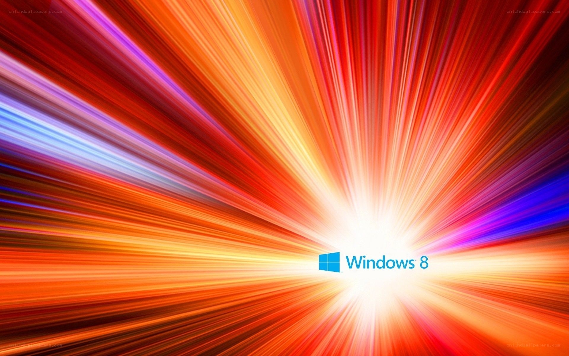 Windows 8 logo on colorful background