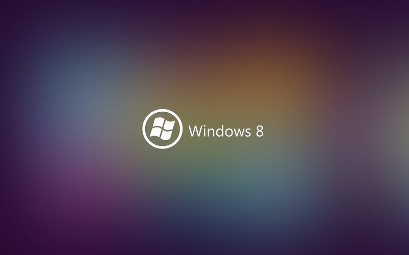 Windows 8 logo on gradient