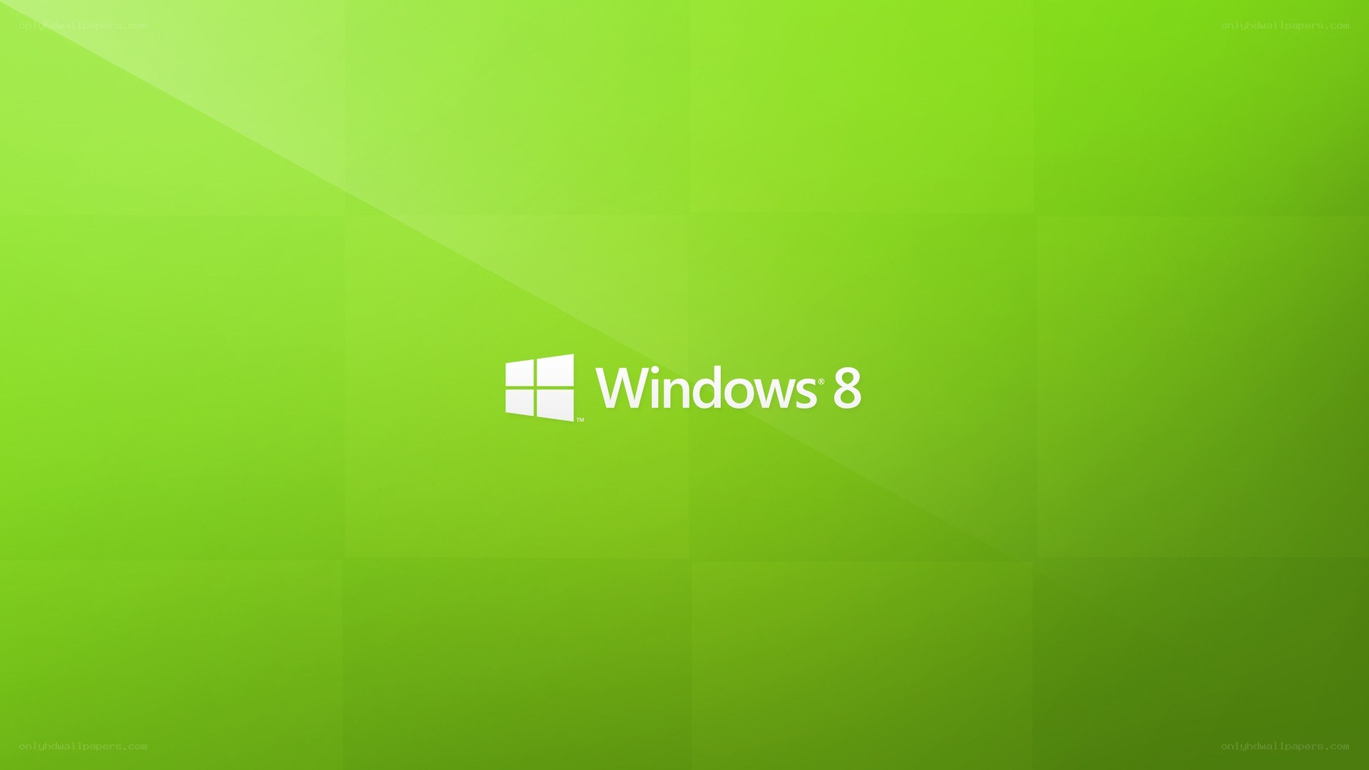 Windows 8 logo on green
