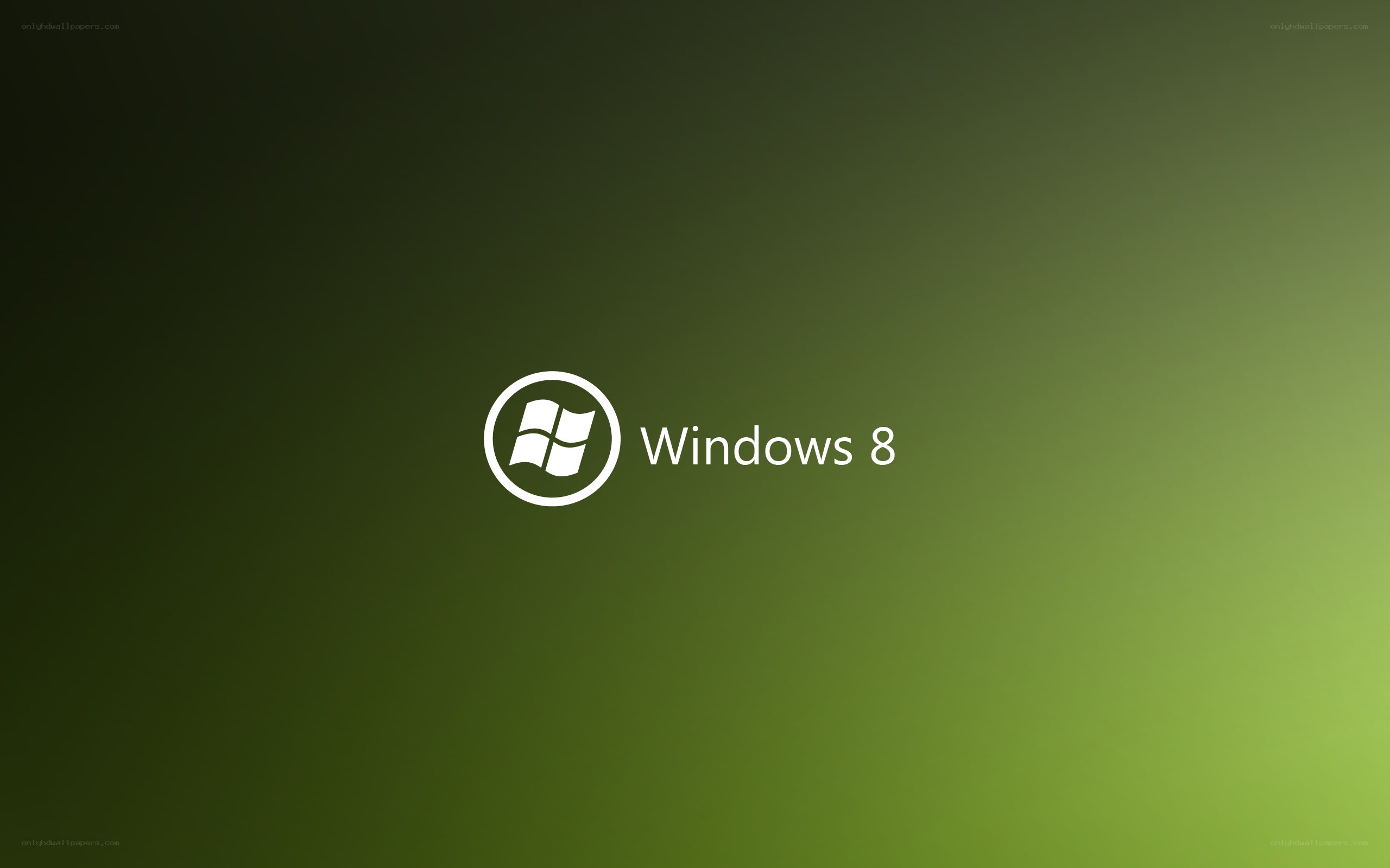Windows 8 logo on green background