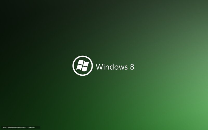 Windows 8 logo on green