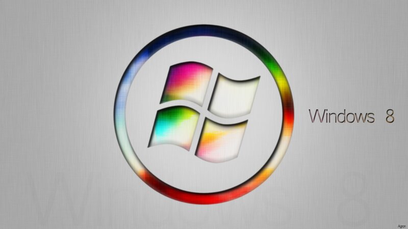 Windows 8 logo on metal