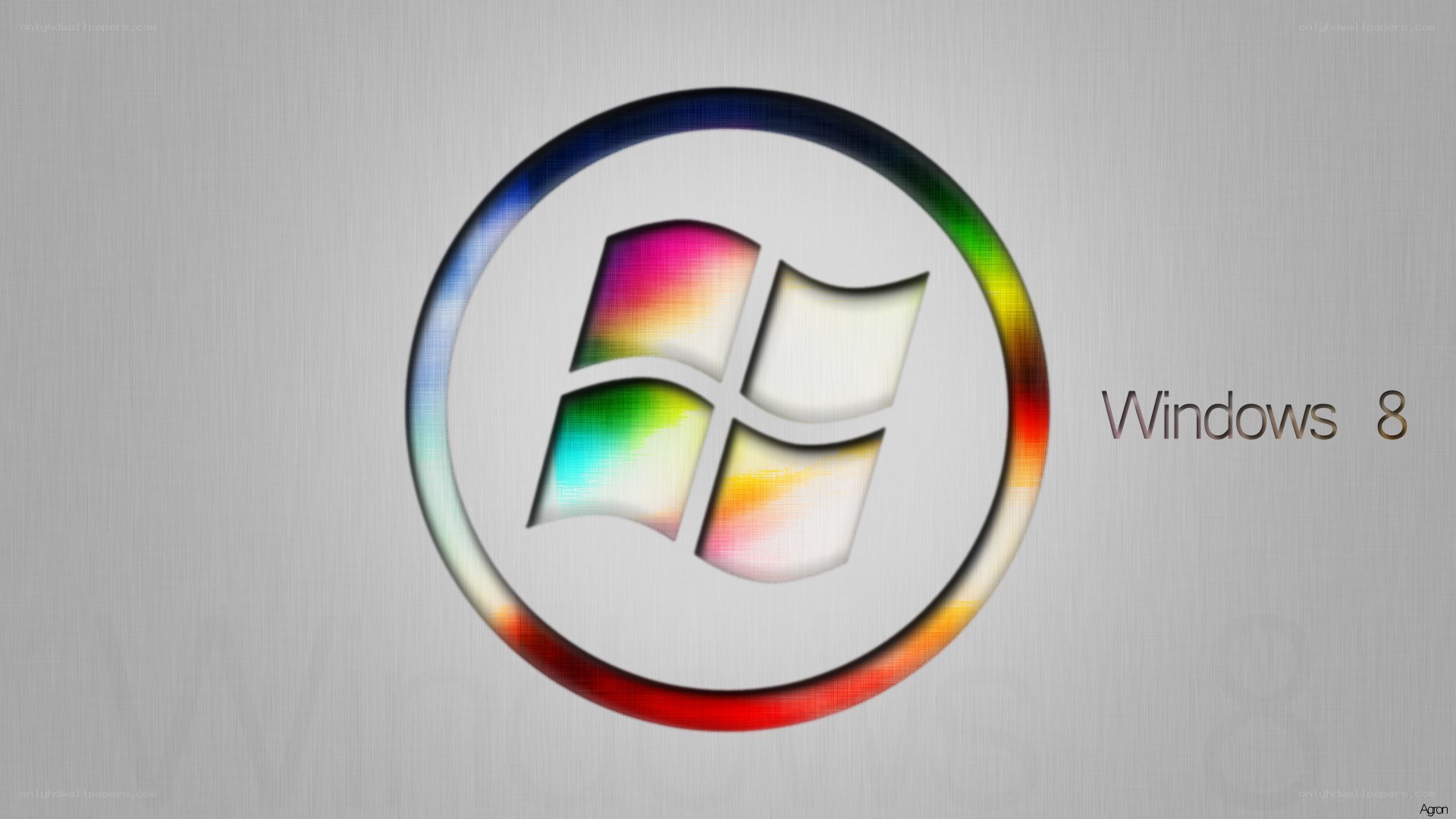 Windows 8 logo on metal