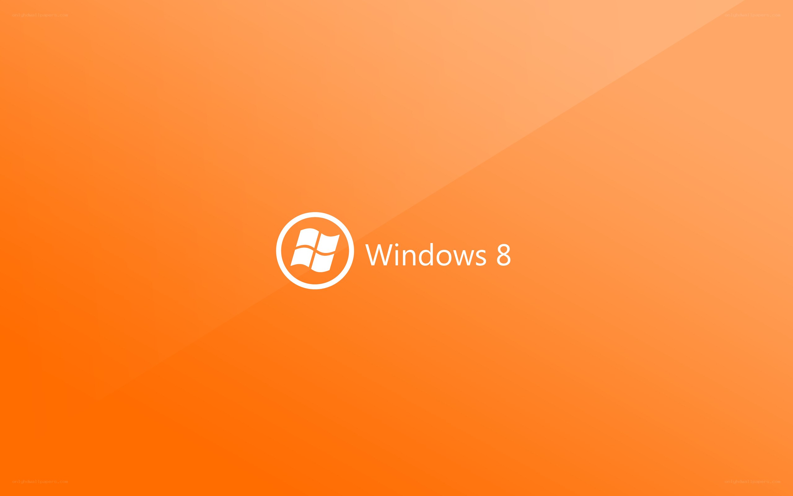 Windows 8 logo on orange