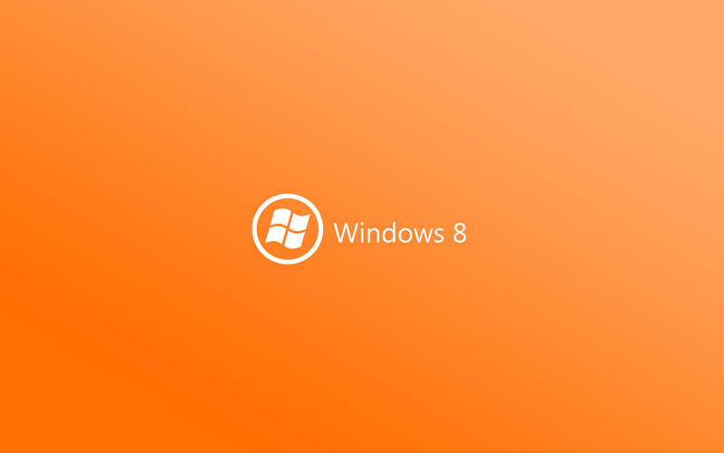 Windows 8 logo on orange