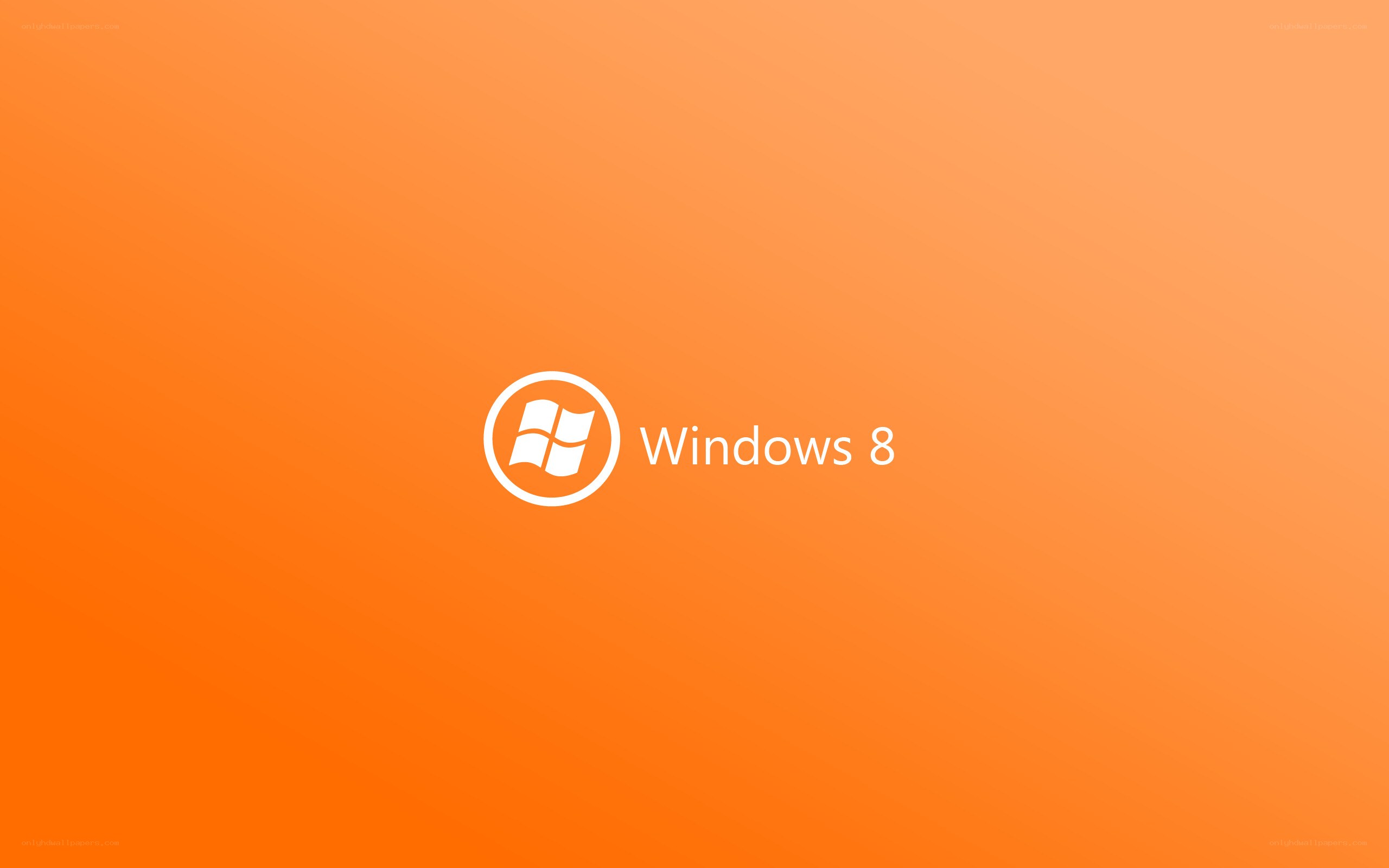 Windows 8 logo on orange