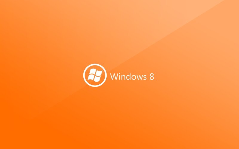 Windows 8 logo on orange