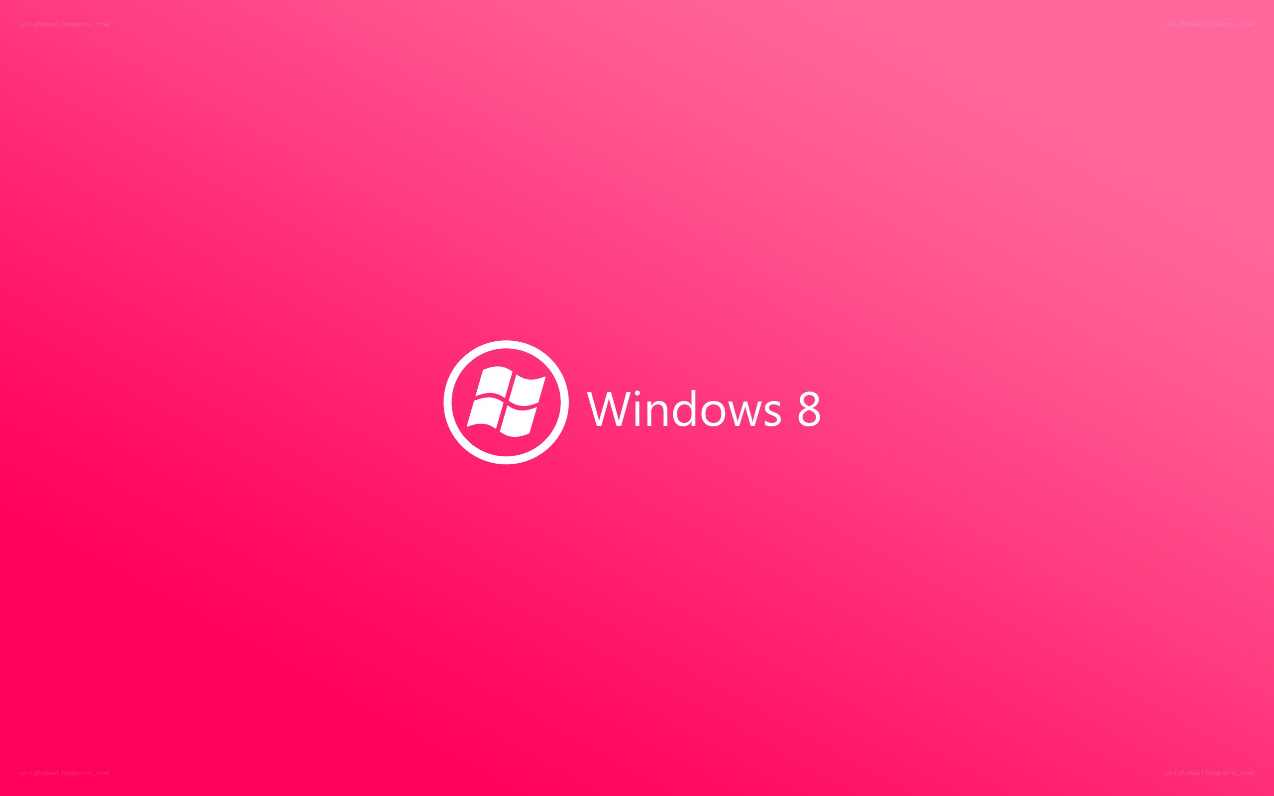 Windows 8 logo on pink background