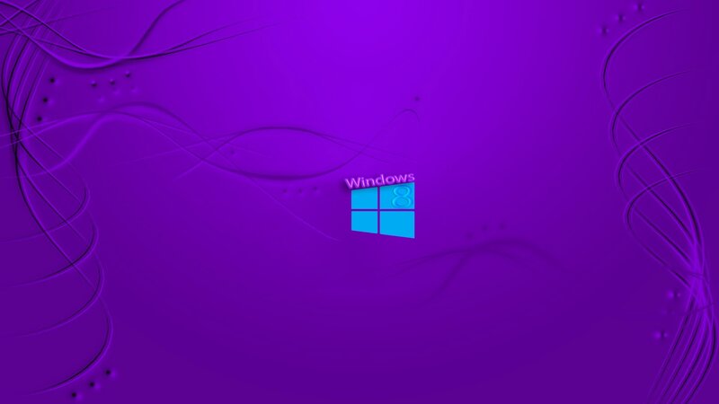 Windows 8 logo on purple background