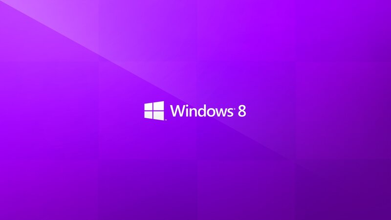 Windows 8 logo on purple background