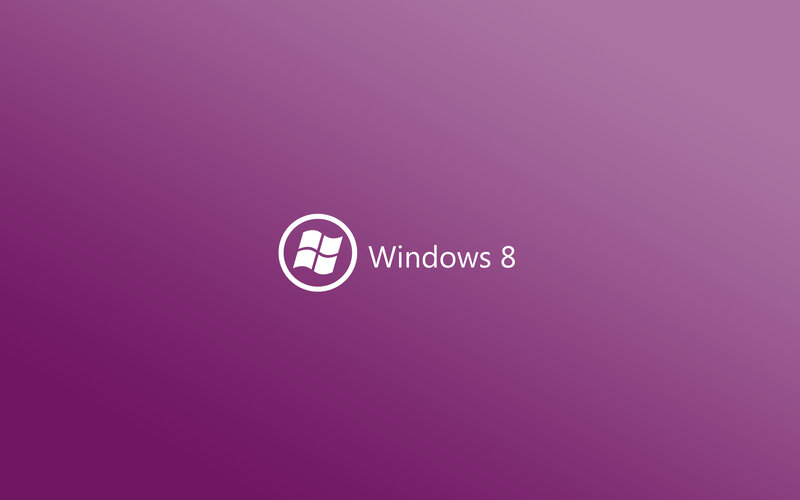 Windows 8 logo on purple
