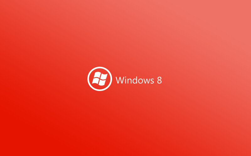 Windows 8 logo on red