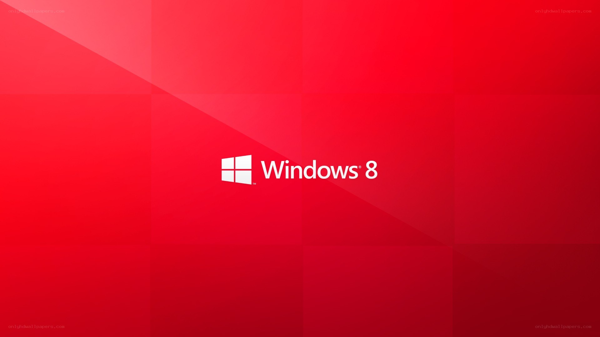 Windows 8 logo on red background