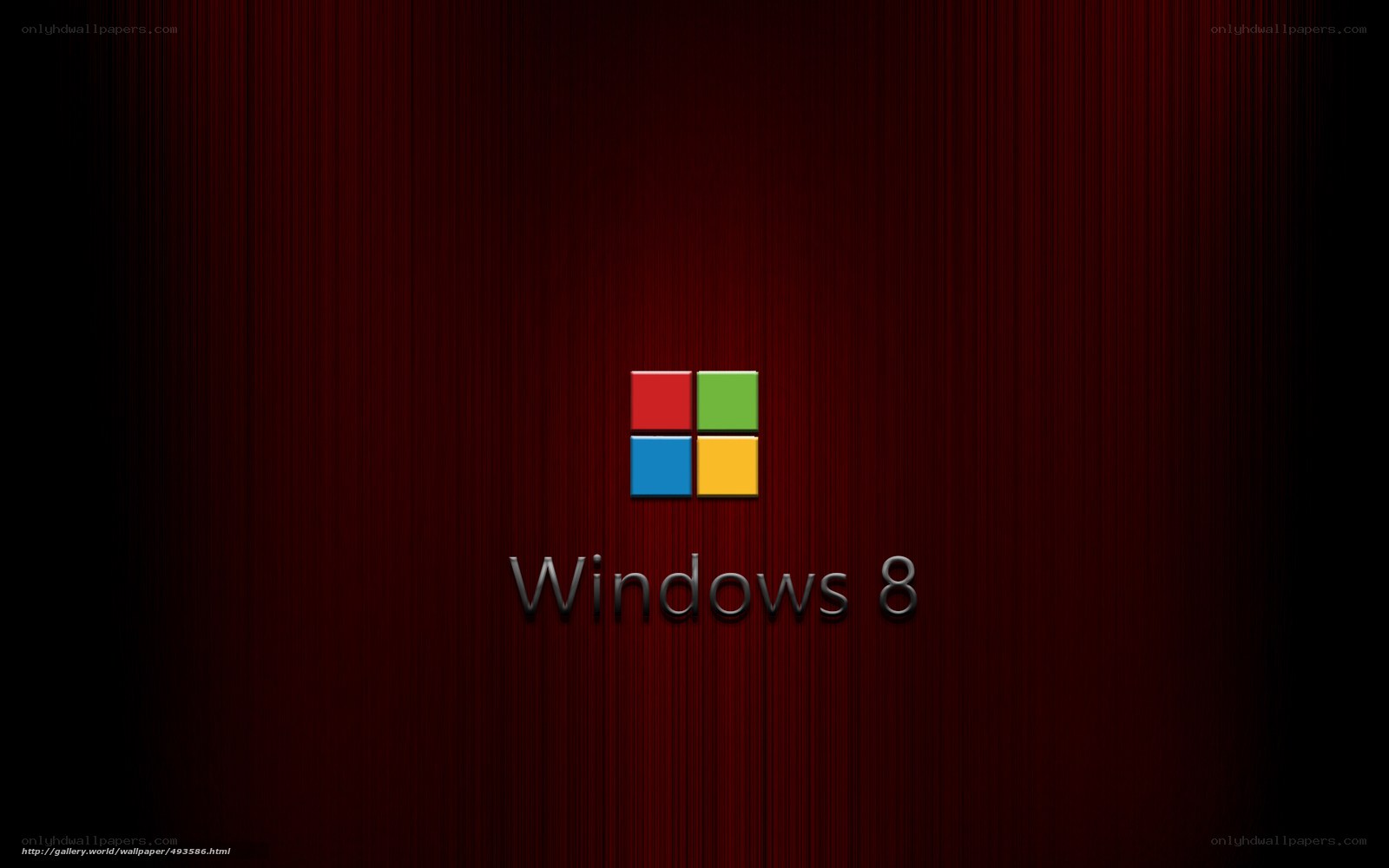 Windows 8 logo on red background
