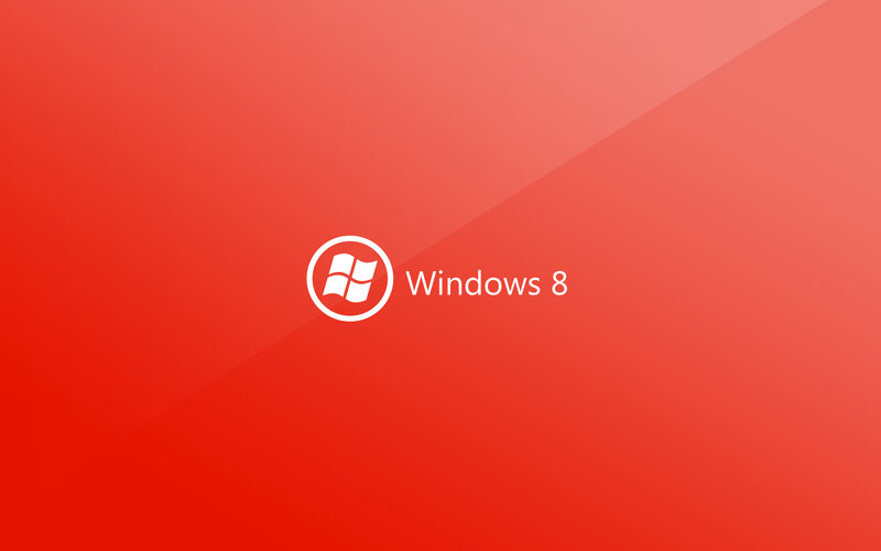 Windows 8 logo on red