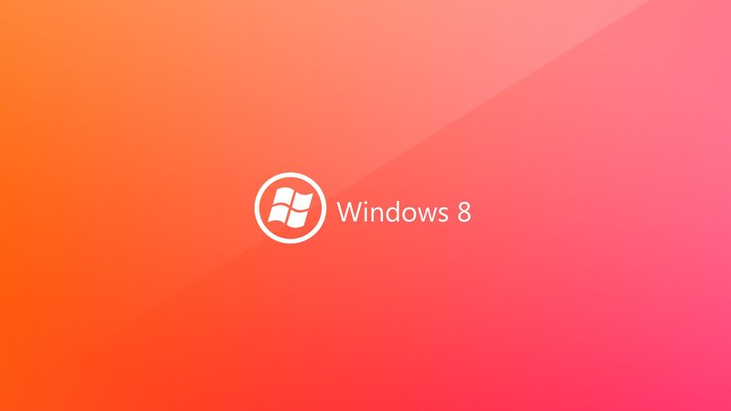Windows 8 Logo — Orange, Minimalist
