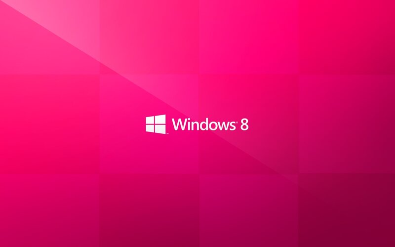 Windows 8 Logo — Pink, Minimalist, Digital Art