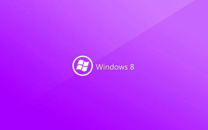 Windows 8 Logo — Purple, Minimalist, Digital Art, Windows 8